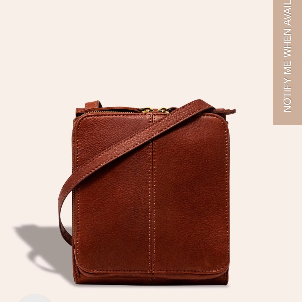 American Leather Crossbody bag “Kansas Brandy Tooled edition” - Picture 5 of 10
